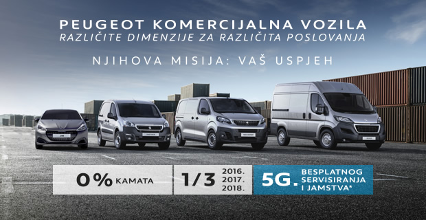 Peugeot komercijalna vozila vas vode do uspjeha